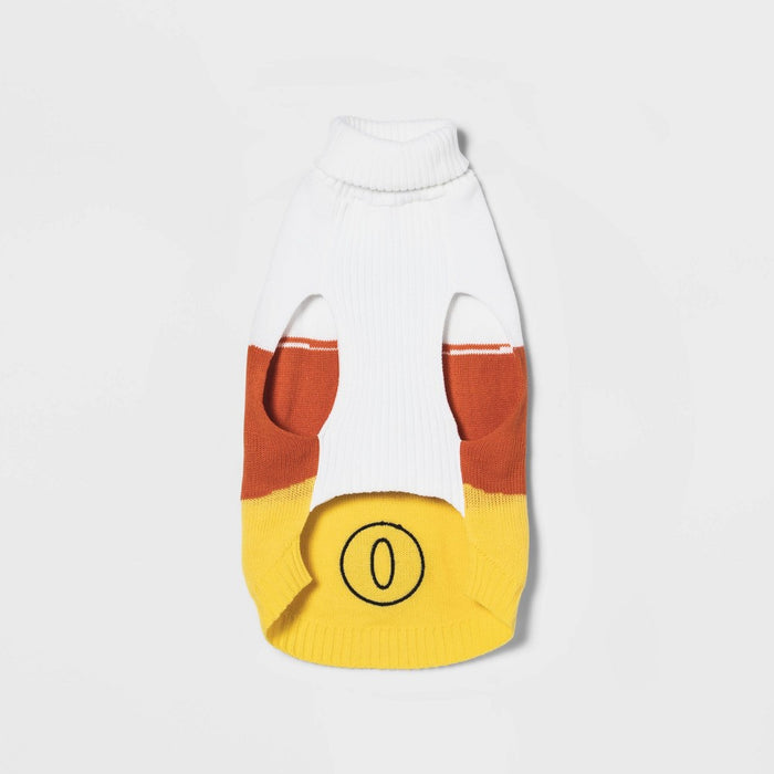 Halloween Candy Corn Boo Dog Sweater - L - Hyde & EEK! Boutique