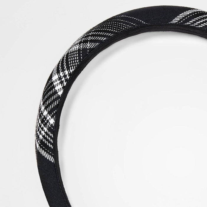 Girls' Plaid Puff Headband - art class Black
