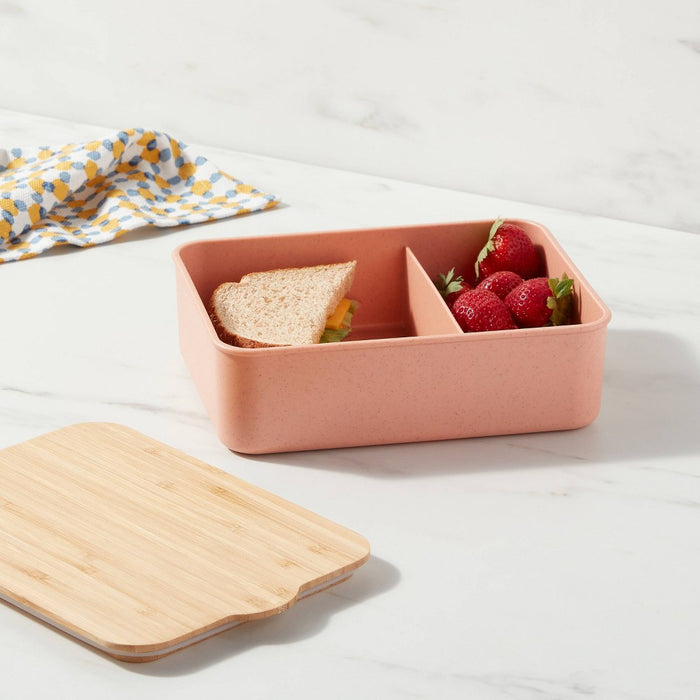 Bento Box with Bamboo Lid Orange - Threshold