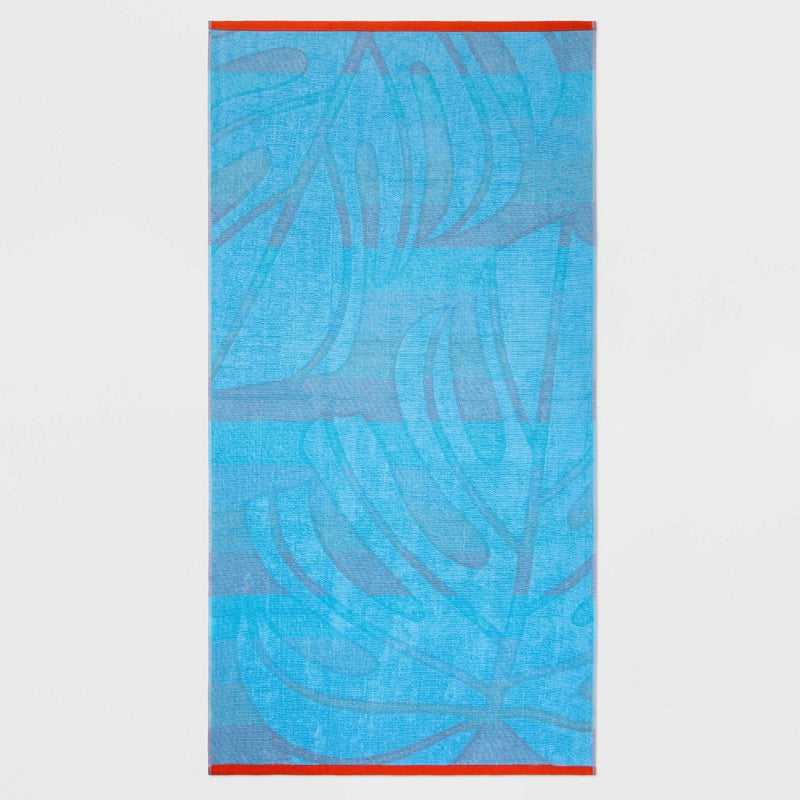 Palm Leaf Print Sand Resist Beach Towel - Sun Squad