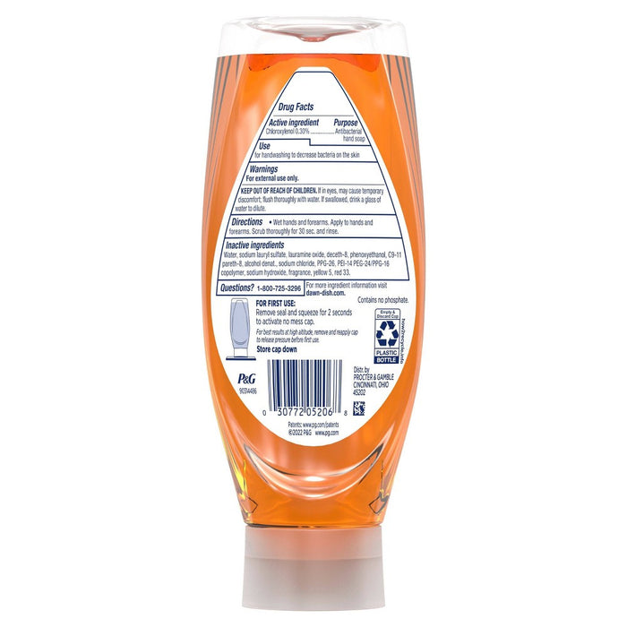 Dawn Orange Ez Squeeze Antibacterial Dish Soap - 22 fl oz