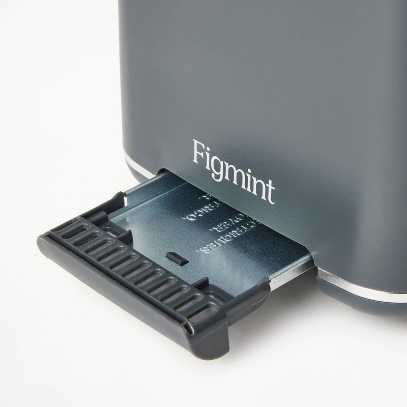 2 Slice Toaster with Thin Chrome Band Bottom Gray - Figmint6