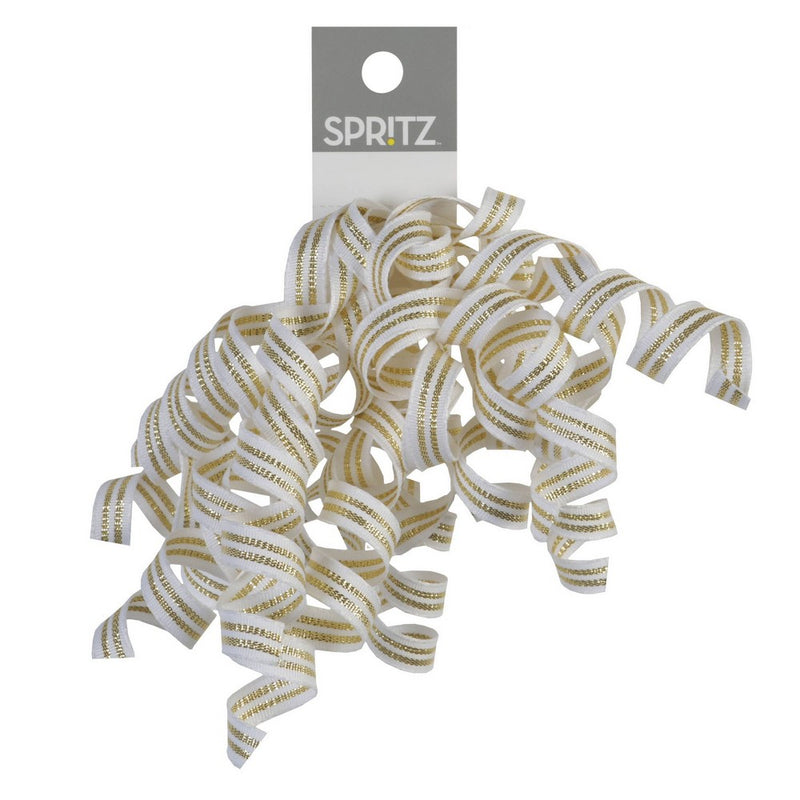 Curl Swirl Bow Gold/White - Spritz