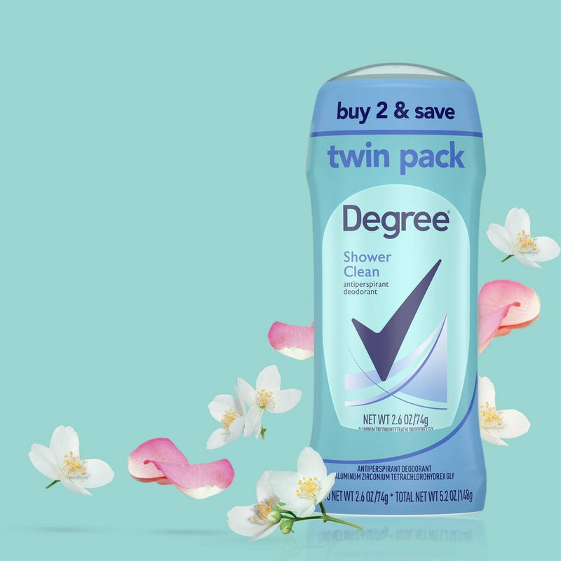 Degree Shower Clean 48-Hour Antiperspirant & Deodorant - 2.6oz/2ct