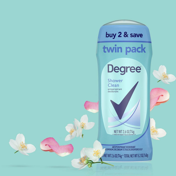 Degree Shower Clean 48-Hour Antiperspirant & Deodorant - 2.6oz/2ct