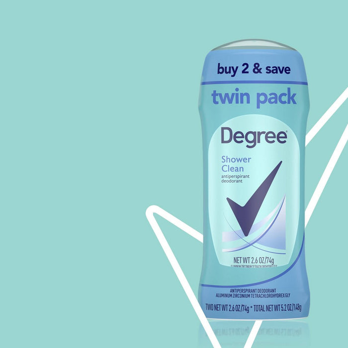 Degree Shower Clean 48-Hour Antiperspirant & Deodorant - 2.6oz/2ct