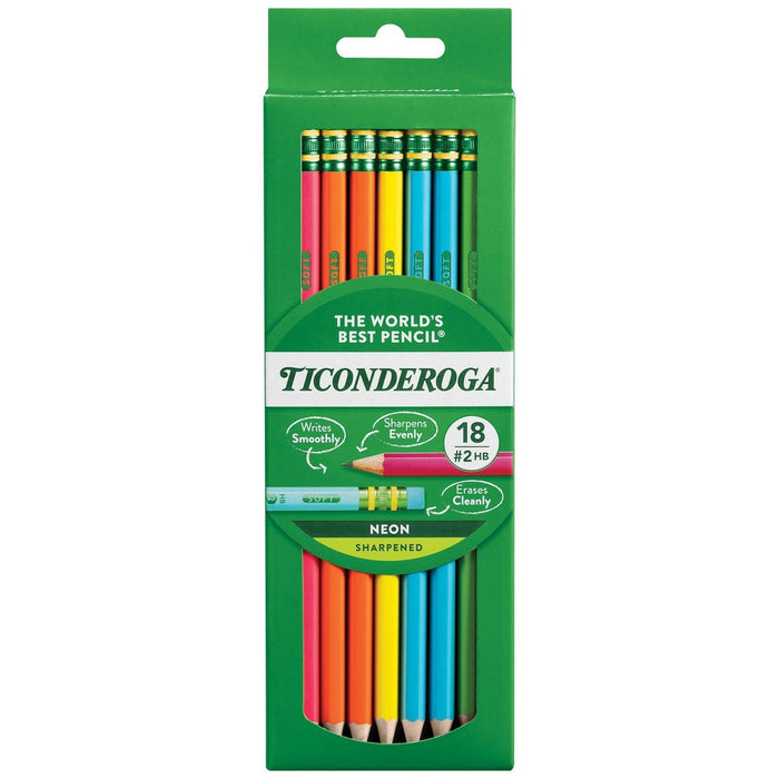 18ct Pencil Neon Ticonderoga