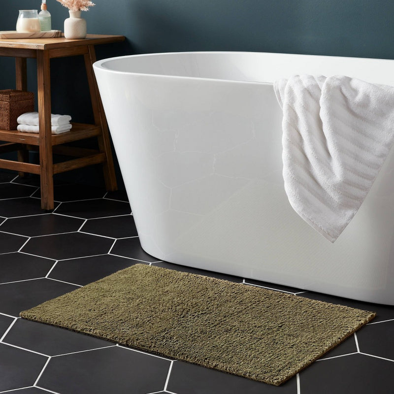 20"x34" Performance Plus Cotton Reversible Bath Rug/Runner Dark Green - Threshold