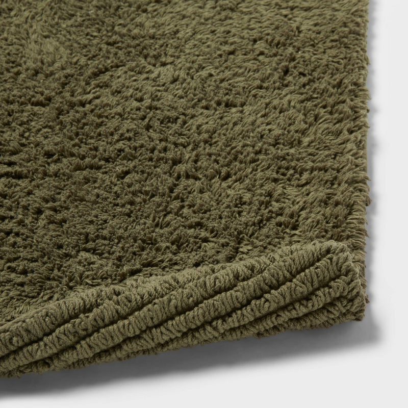 20"x34" Performance Plus Cotton Reversible Bath Rug/Runner Dark Green - Threshold