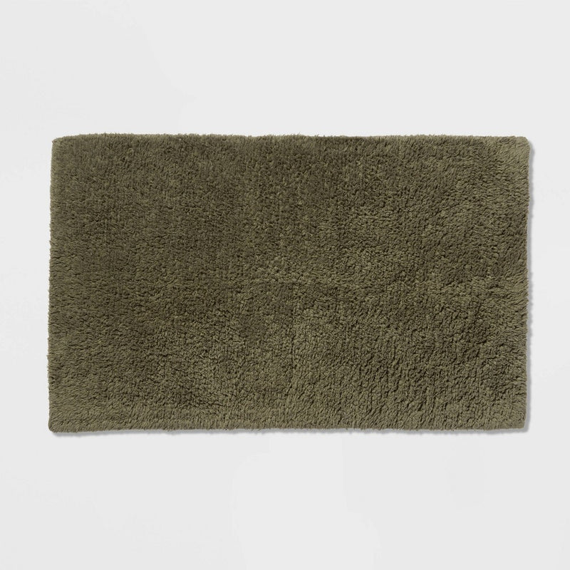 20"x34" Performance Plus Cotton Reversible Bath Rug/Runner Dark Green - Threshold