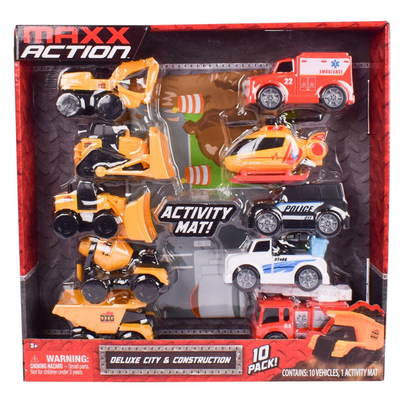 Maxx Action Deluxe City & Construction (10 pack) Acitivity Mat