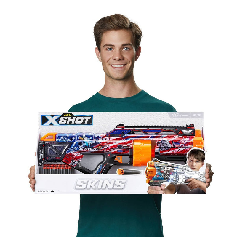 X-Shot SKINS Last Stand Dart Blaster - Defense Force by ZURU (LOCAL PICKUP ONLY)