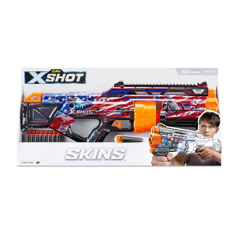 X-Shot SKINS Last Stand Dart Blaster - Defense Force by ZURU (LOCAL PICKUP ONLY)