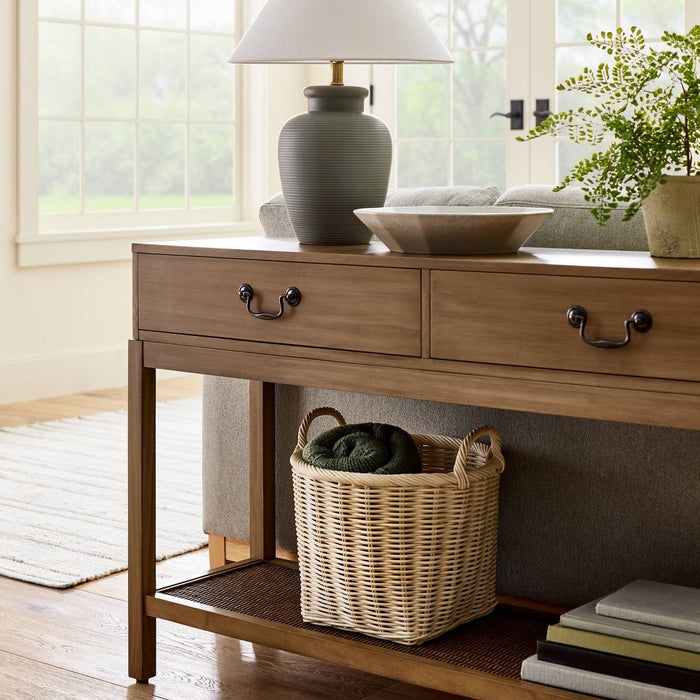 Small Rattan Basket with Handles - Threshold designed with Studio McGee