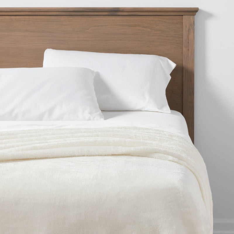 King Microplush Bed Blanket Sour Cream - Threshold