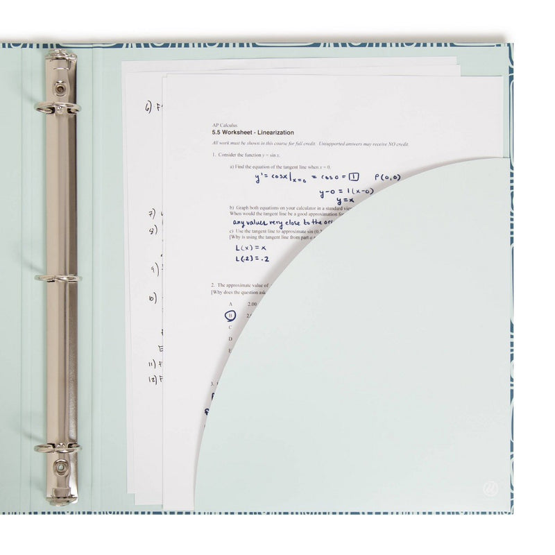 U Brands 1" Binder 3 Ring Urban Botanical Blue