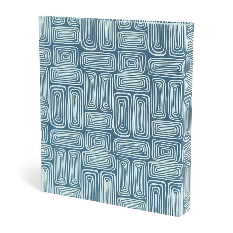 U Brands 1" Binder 3 Ring Urban Botanical Blue