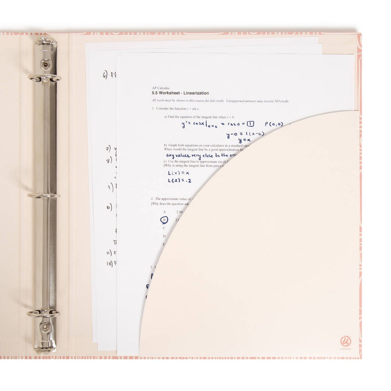 U Brands 1" Binder 3 Ring Urban Botanical Blush