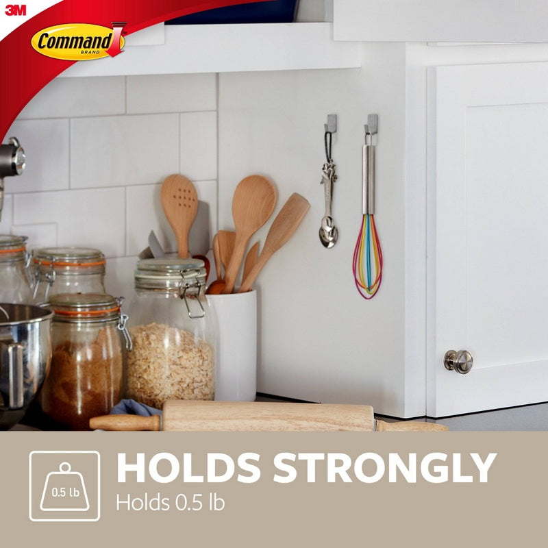 Command 10pk Small Stainless Steel Hooks