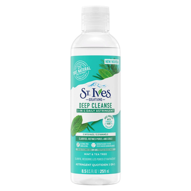 St. Ives Mint & Tea Tree Deep Cleanse 3-in-1 Daily Astringent Face Toner - 8.5 fl oz