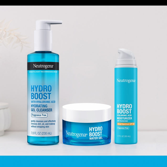 Neutrogena Hydro Boost Hyaluronic Acid Water Gel Face Moisturizer for Dry Skin - Fragrance Free - 1.7 fl oz