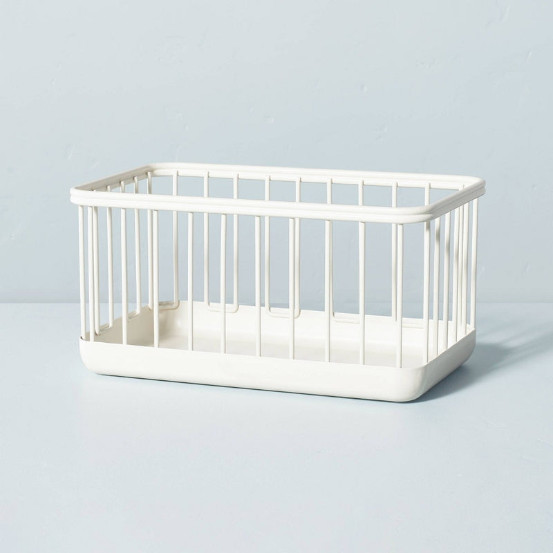 Small Wire Storage Basket Sour Cream - Hearth & Hand with Magnolia
