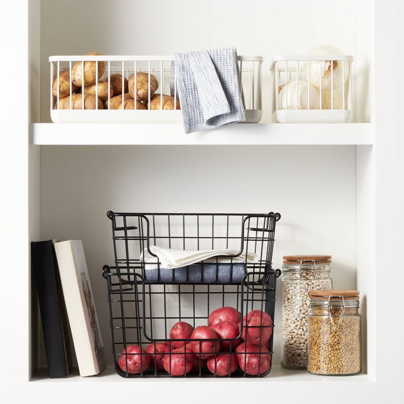 Small Wire Storage Basket Sour Cream - Hearth & Hand with Magnolia