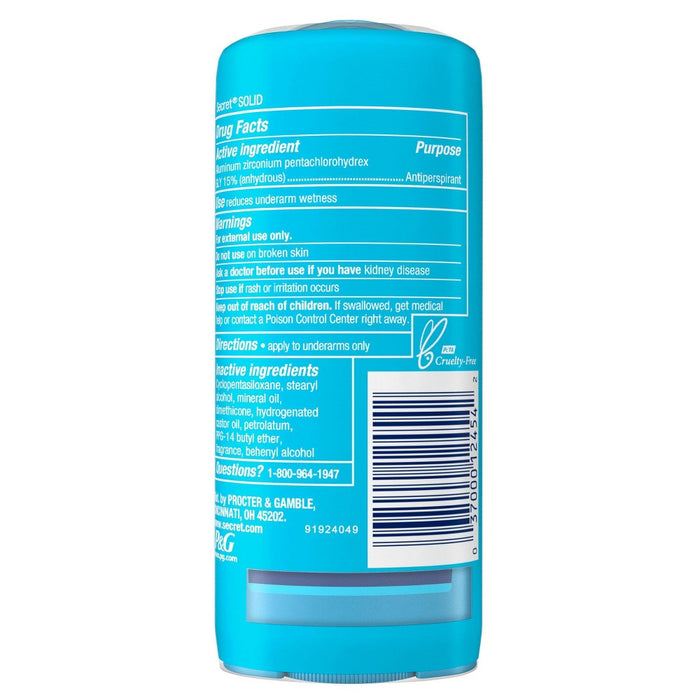 Secret Solid Antiperspirant and Deodorant, Powder Fresh Scent - 2.7oz/2ct