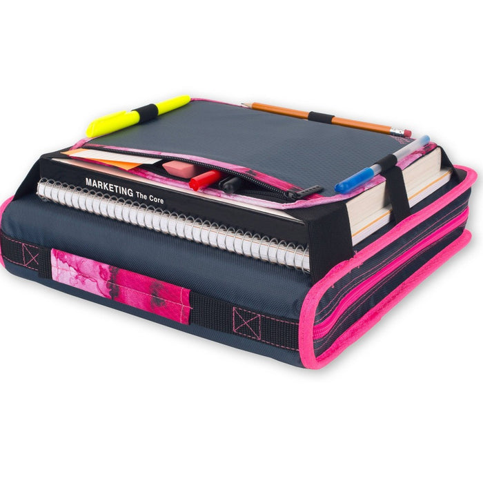 2" Sewn Zipper Binder with Expansion Panel Navy/Pink - Five Star