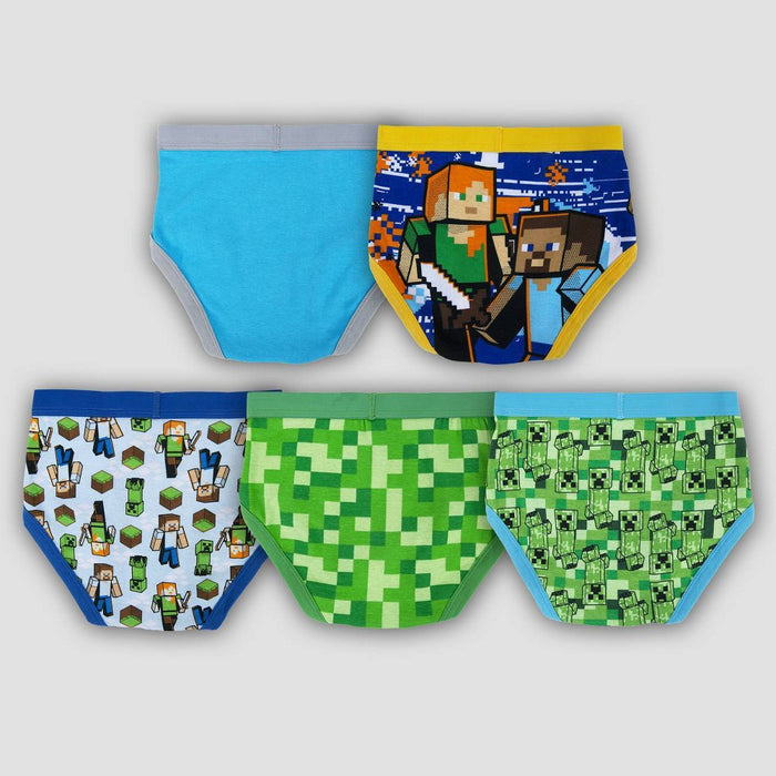 Boys' Mojang Minecraft 5pk Briefs Underwear - 8