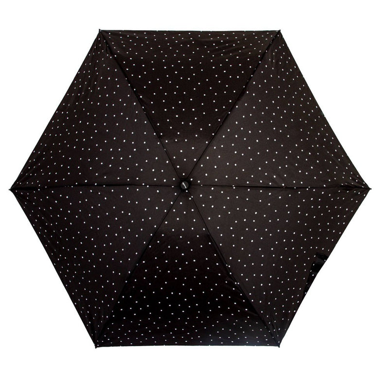ShedRain Polka Dots Mini Manual Compact Umbrella - White Dots