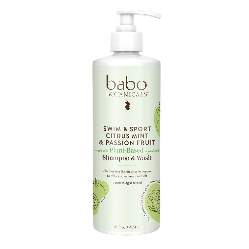 Babo Botanicals Swim & Sport Citrus Mint & Passion Fruit Shampoo & Wash - 16oz