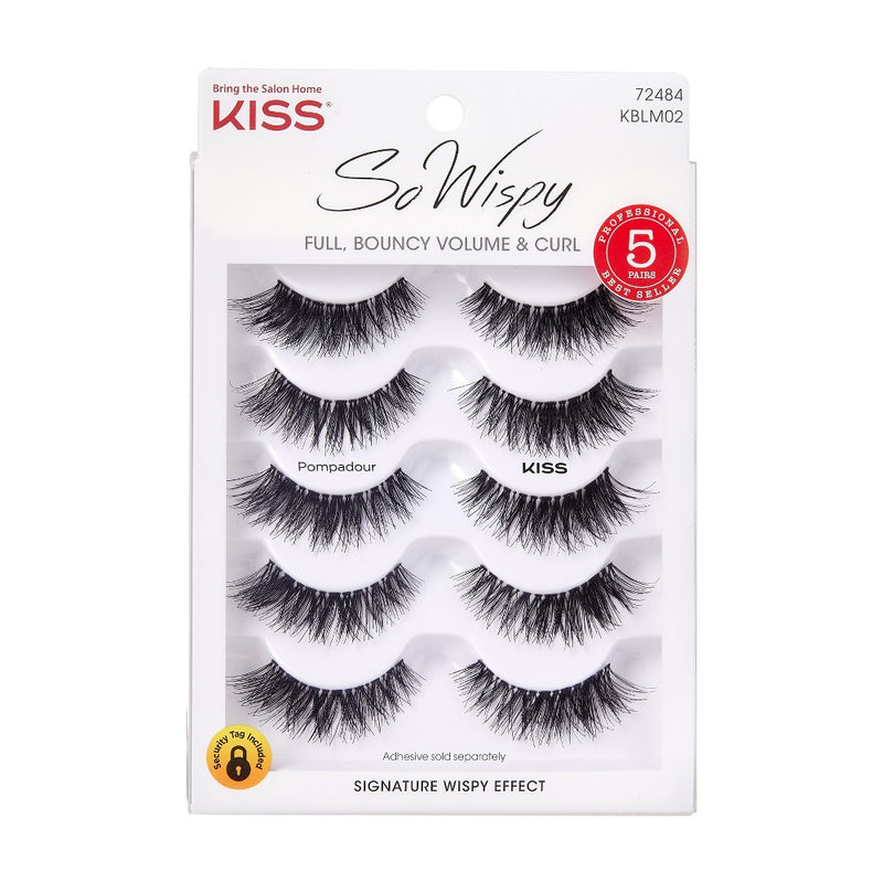 KISS So Wispy Full Volume Fake Eyelashes - Pompadour - 5 Pairs