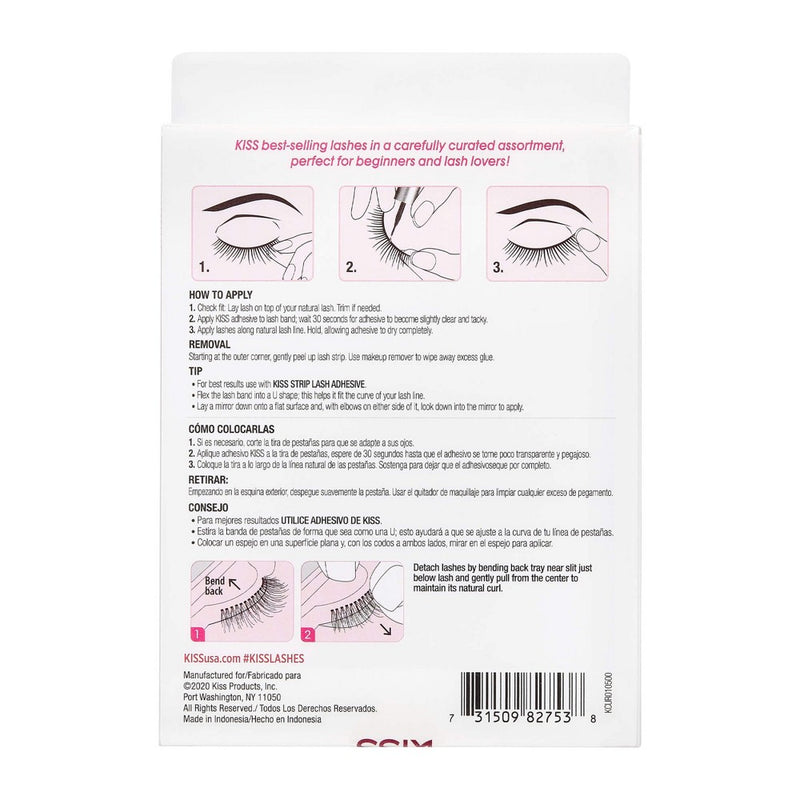 KISS So Wispy Full Volume Fake Eyelashes - Pompadour - 5 Pairs