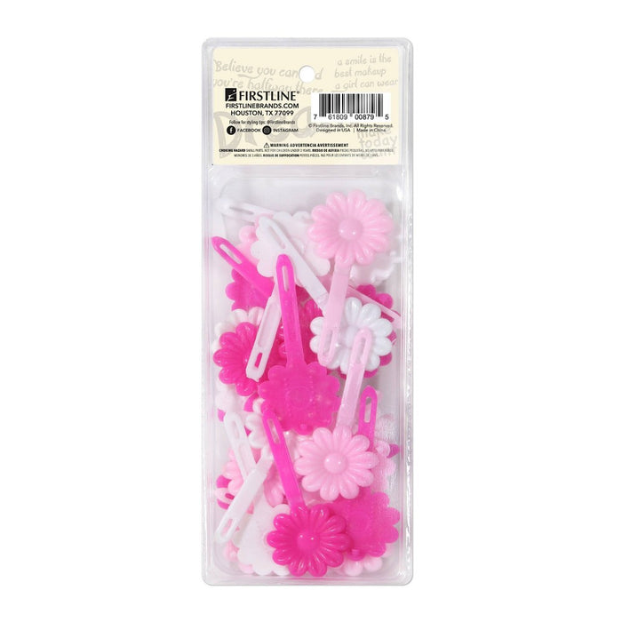 Camryn's BFF Hair Barrettes - Hot Pink/Soft Pink/White - 24pk