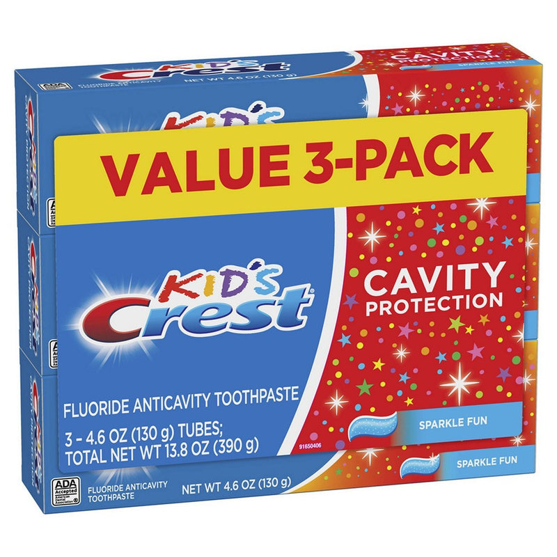 Crest Kids' Cavity Protection Sparkle Fun Flavor Toothpaste - 4.6oz/3pk
