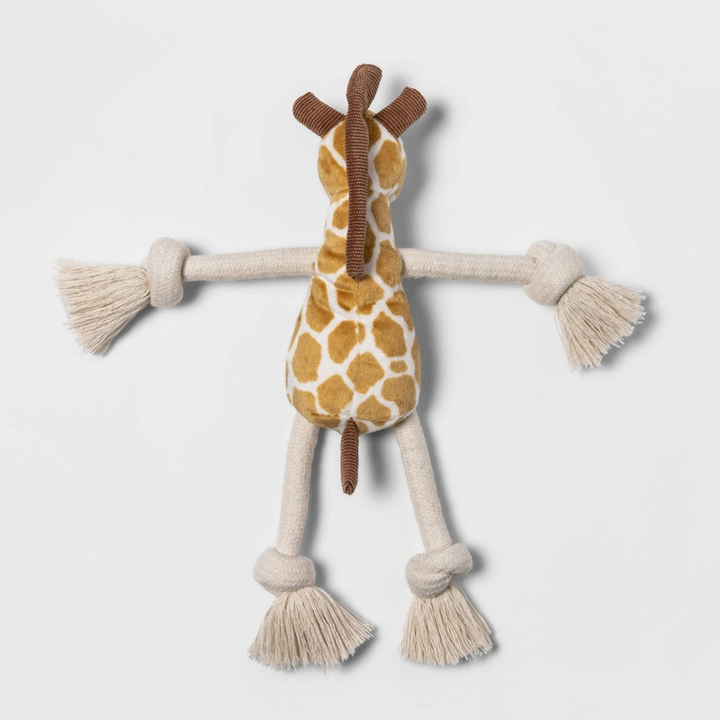 Giraffe Plush/Rope Dog Toy - M - Boots & Barkley