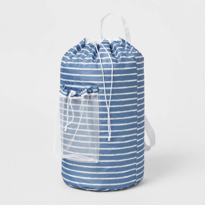 Backpack Laundry Bag Textured Striped Blue - Brightroom