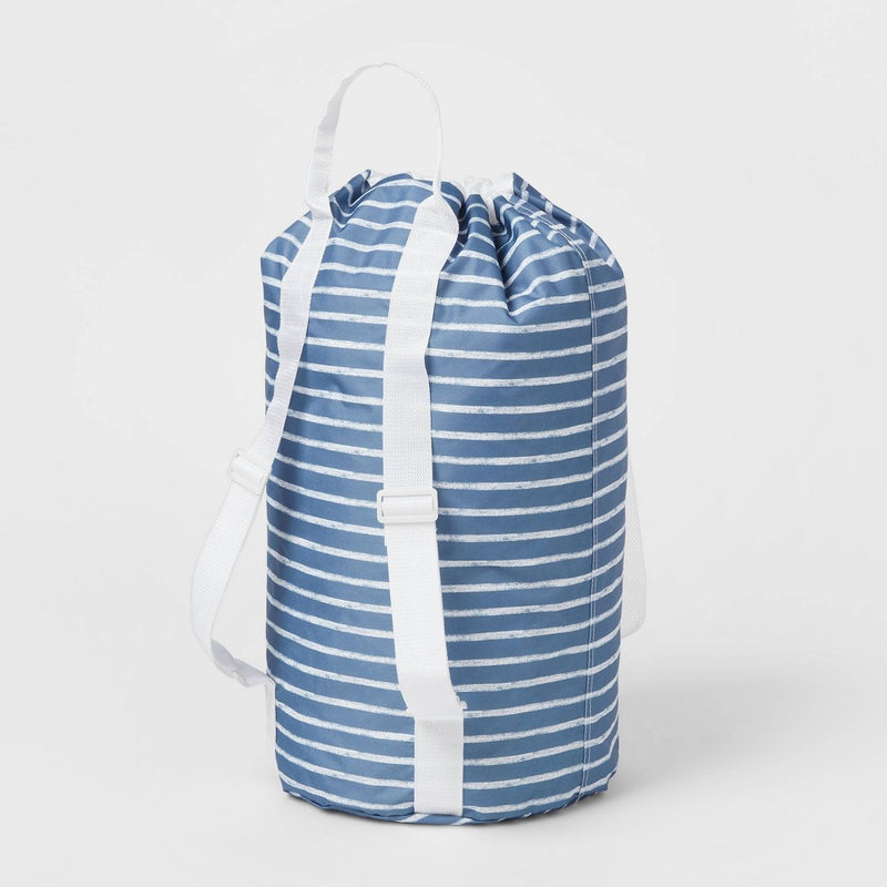 Backpack Laundry Bag Textured Striped Blue - Brightroom