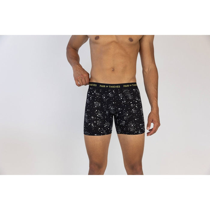 Pair of Thieves Men's Super Fit Boxer Briefs 2pk - Galaxy/Black M