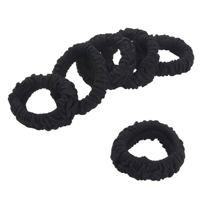 scunci Hybrid Ponytailers Unbreakable Hair Elastics - Black - 6ct