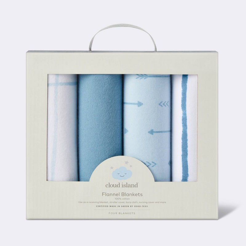 Flannel Baby Blanket - Arrows and Stripes - Cloud Island
