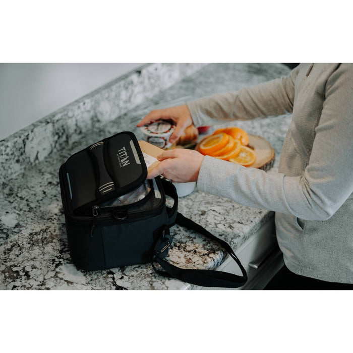 Arctic Zone Fridge Cold EVA Molded Lunch Box - Black/Silver