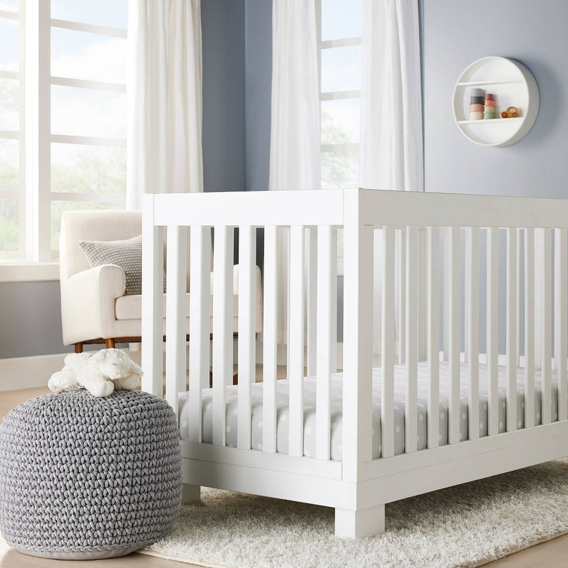 Flannel Fitted Crib Sheet - Gray Dots - Cloud Island