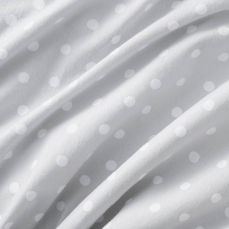 Flannel Fitted Crib Sheet - Gray Dots - Cloud Island