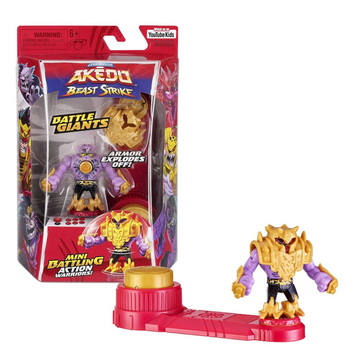Legends of Akedo Beast Strike Battle Giants Gold Tusk Action Figure.