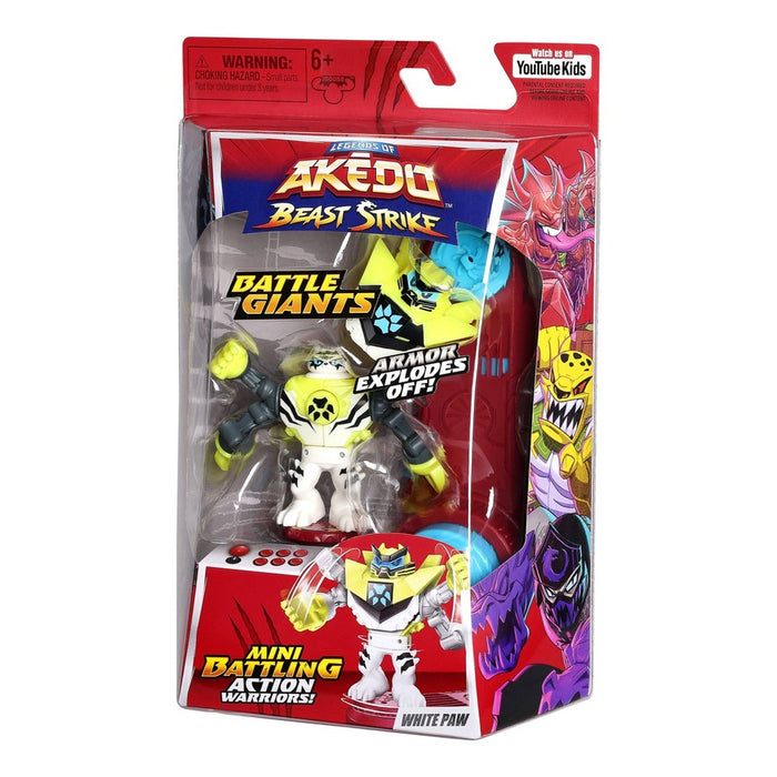 Legends of Akedo Beast Strike Battle Giants White Paw Action Figure