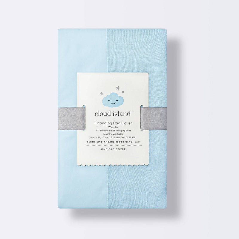 Wipeable Changing Pad Cover - Solid Blue - Cloud Island