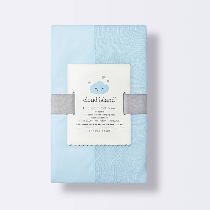 Wipeable Changing Pad Cover - Solid Blue - Cloud Island