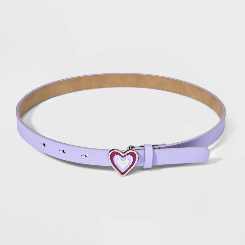 Kids' 3pk Heart Buckle Studded Embossed Belt Set - Cat & Jack S (LOCAL PICKUP ONLY)